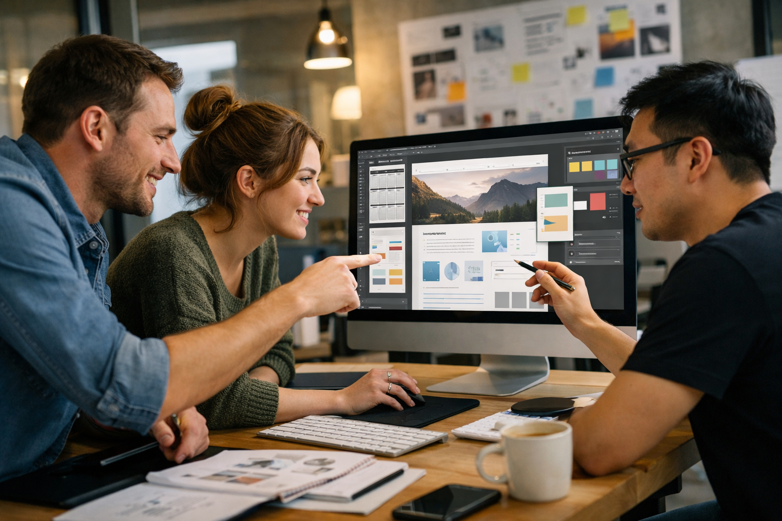 Team Designing on Computer